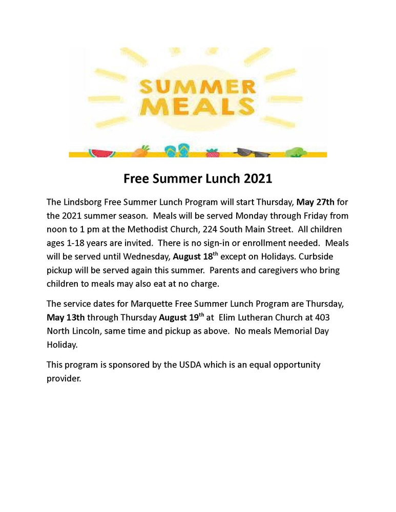 Free Summer Lunch 2021